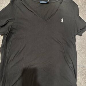Polo by Ralph Lauren Black V-Neck Tee